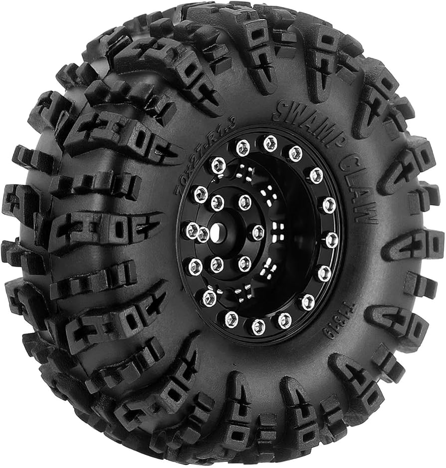 【新品未開封】KURO ブラック2個 Freneci 4 個セット RCホイールタイヤ4インチ径交換アップグレード頑丈